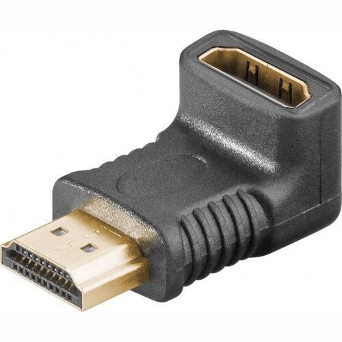 HDMI angled adaptor, HDMI female-HDMI male, gold-plated, 270deg
