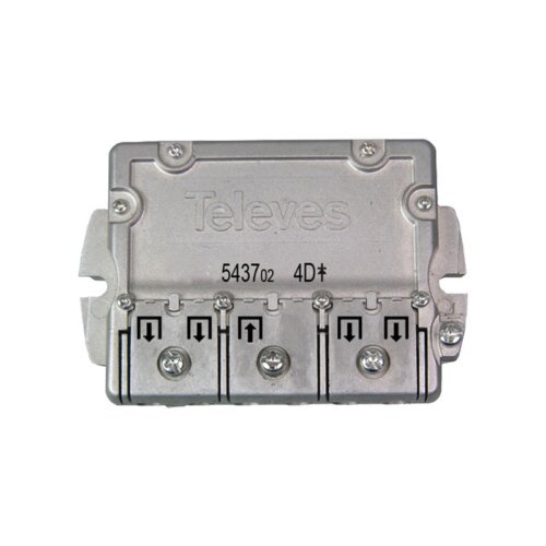 Televes 543702 4way splitter Easy-F mini 5-2400 MHz DC pass