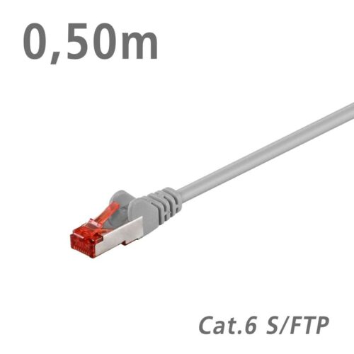 Patch Cat.6 S/FTP (PiMF) Grey 0.50m
