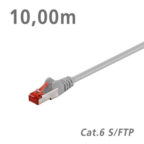 Patch Cat.6 S/FTP (PiMF) Grey 10.0m