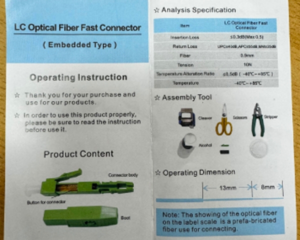 fiber optic fast connector