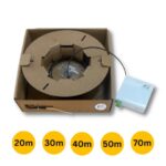 2-Core Terminated Fiber Optic Outlet PullBox Cable
