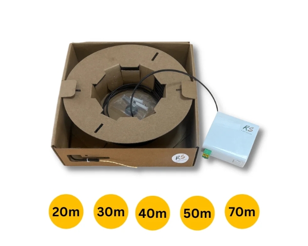 2-Core Terminated Fiber Optic Outlet PullBox Cable