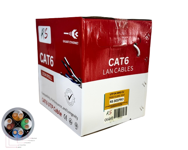 CAT6 UTP Pure Copper LAN Cable 305m with REEL