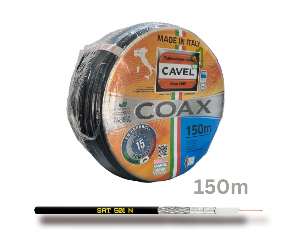 CAVEL SAT501N 150m Black RG59