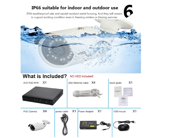 CCTV Security Kit 4 Cameras