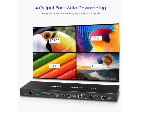 4X4 HDMI Matrix Extender 4K