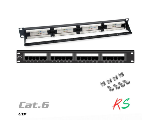 1U Patch Panel UTP 24 Port