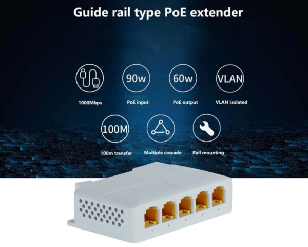 5 Port POE Extender 90W