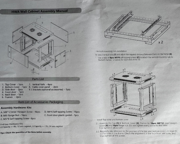 RS 9U 19" Wall Mount Cabinet 57*45