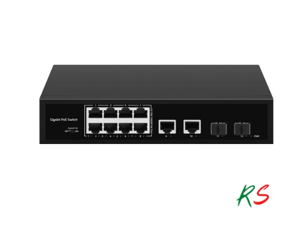 8+2 Port +2 SFP Gigabit PoE+ Switch