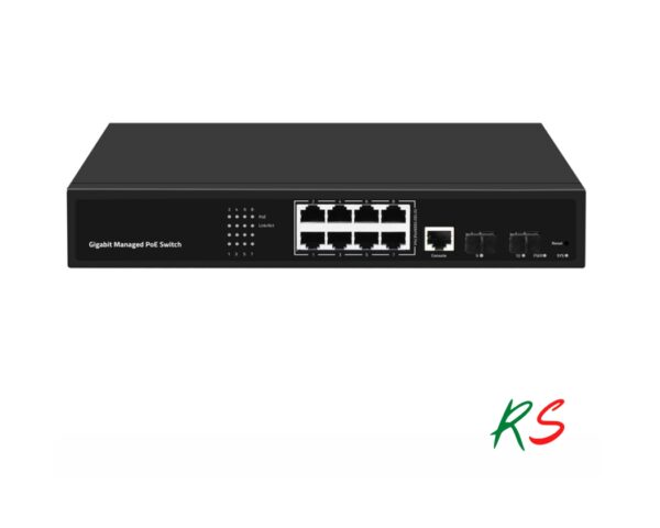 Managed 8 port POE Switch WITH 2 SFP LAYER 2