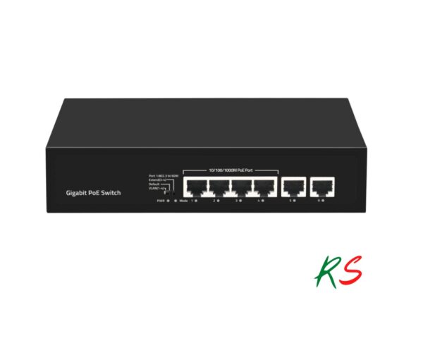 4+2 Port Gigabit PoE+ Switch RS SST-HP4ET2ET
