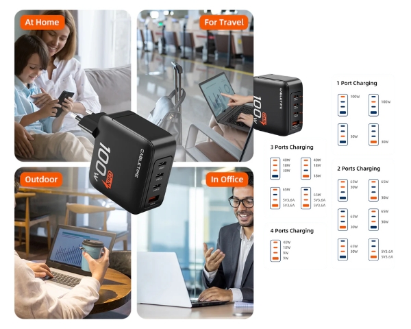 100W Fast Charger Dual