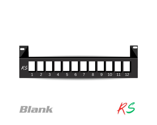 12-Port Wall-Mount Patch Panel with base