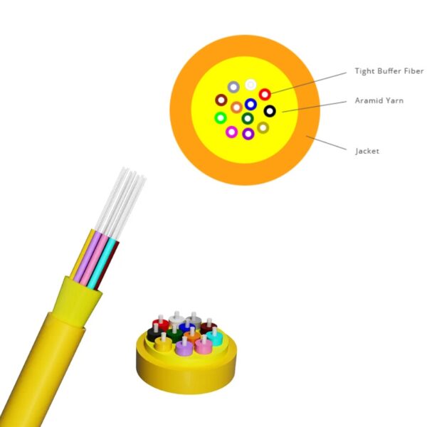 12 Core Fiber Optic Cable GJFJV