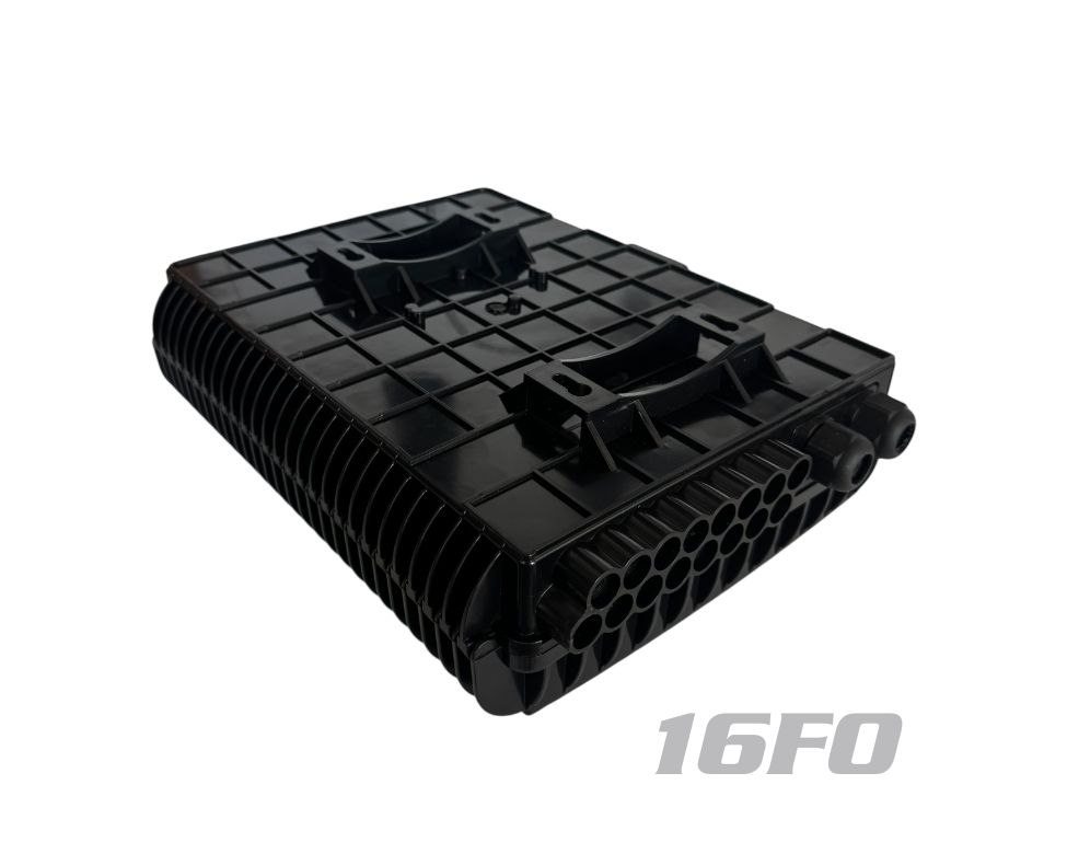16 Cores Fiber Optic Termination Box Black
