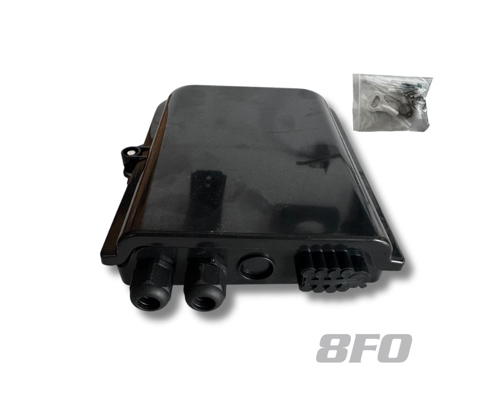 8 Cores Fiber Optic Termination Box BLACK