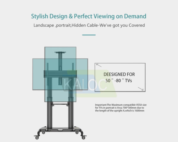 Mobile TV Stand with Wheels