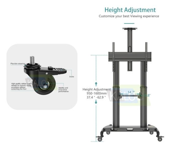 Mobile TV Stand with Wheels