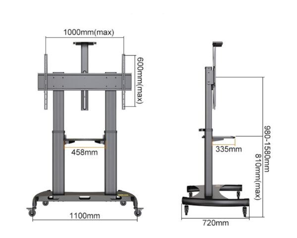 Mobile TV Cart 65–100 inch