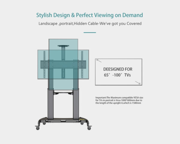 Mobile TV Cart 65–100 inch