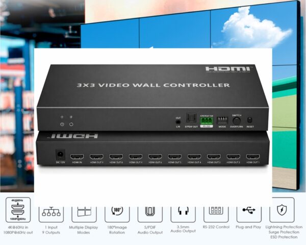 3x3 Video Wall Controller