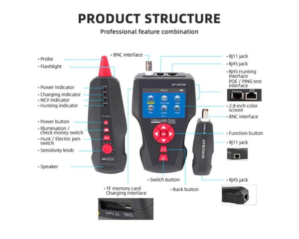 Noyafa NF-8601W cable tester