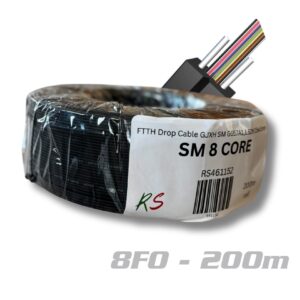FTTH 8 core Drop Cable 200m GJXH G657A