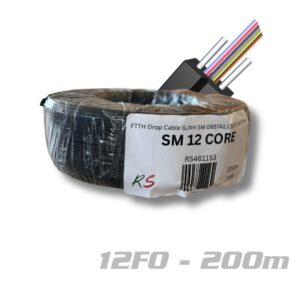 RS461153 FTTH 12 core Drop Cable GJXH SM 200m ROLL