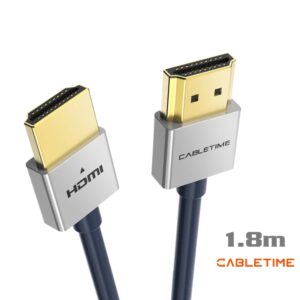 CABLETIME 4K Slim HDMI Cable 1.8m