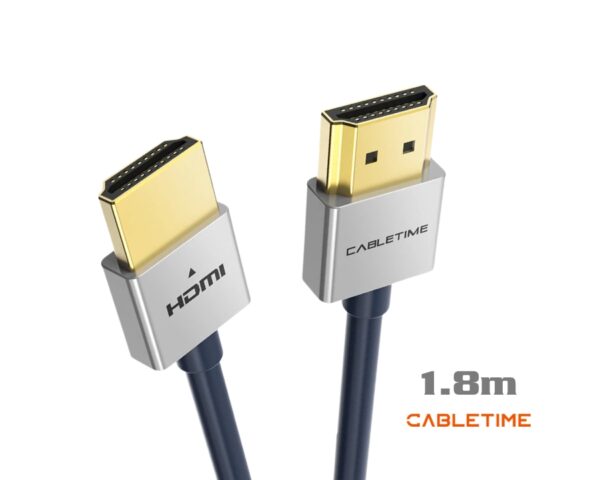 CABLETIME 4K Slim HDMI Cable 1.8m