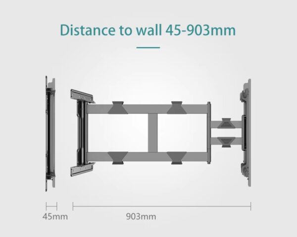 Full Motion TV Wall Mount 55–100 inch