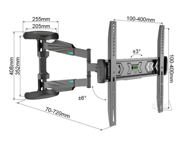 Full Motion Long Arm TV Mount