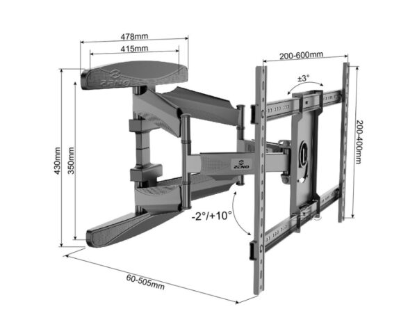 Full Motion TV Wall Mount 50–85 Inch