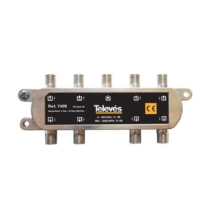 7406 splitter 8 ways F 5-2400 MHz DC pass