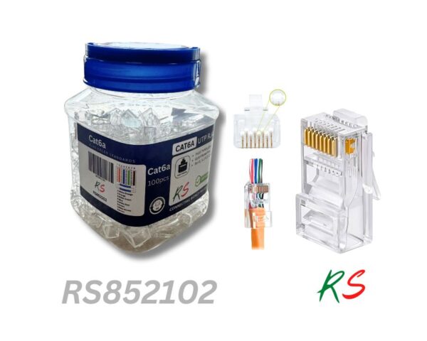 rj45 cat6a pass through 100pcs