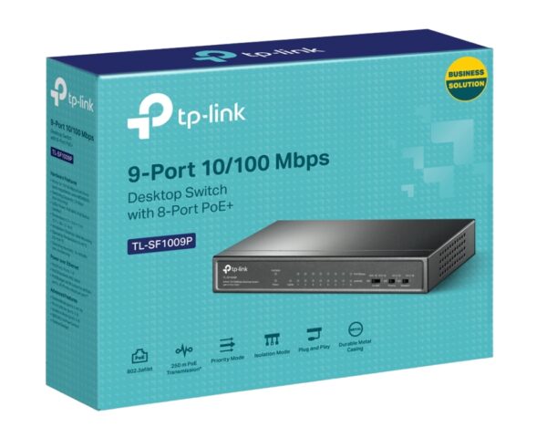 TP-Link TL-SF1009P PoE Switch 8-Port 65W