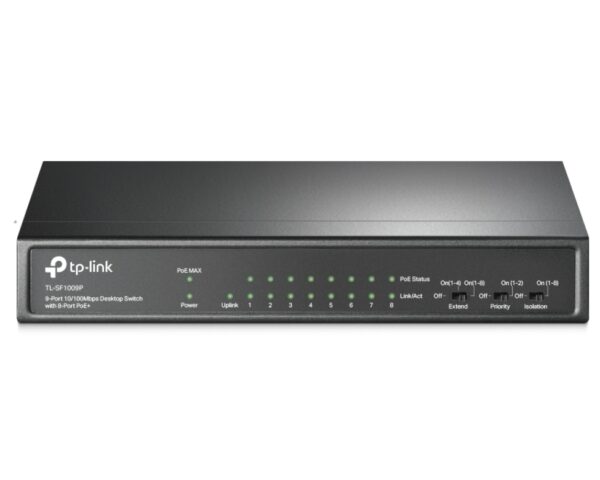 TP-Link TL-SF1009P PoE Switch 8-Port 65W