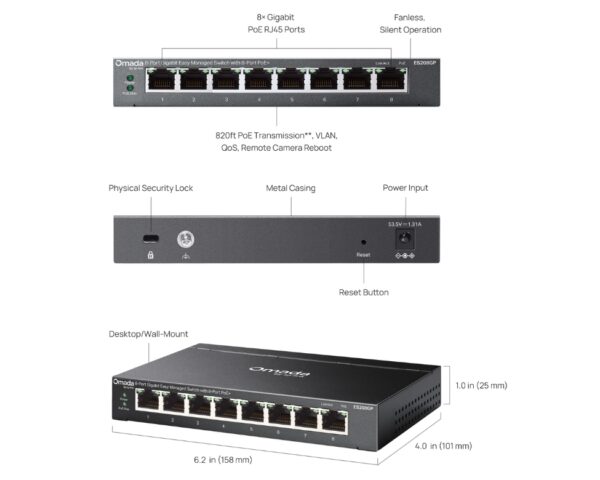Omada Gigabit POE Switch 8 Port