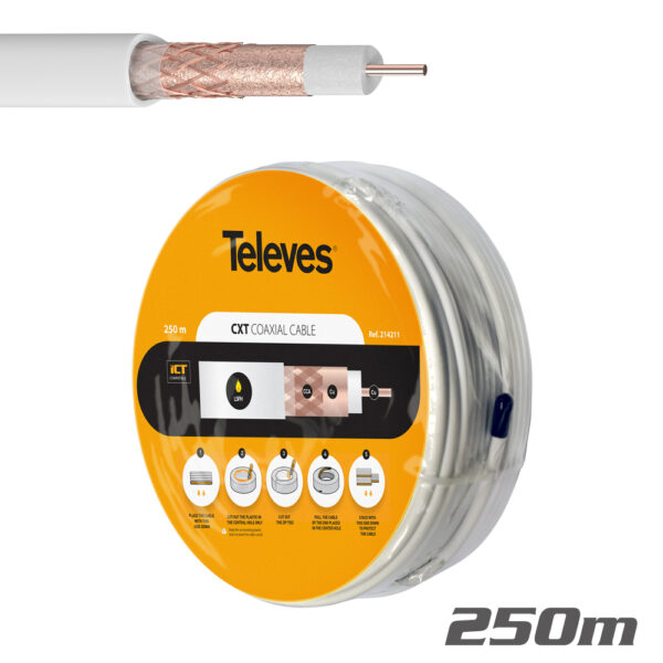 televes 214210 coaxial cable 250m