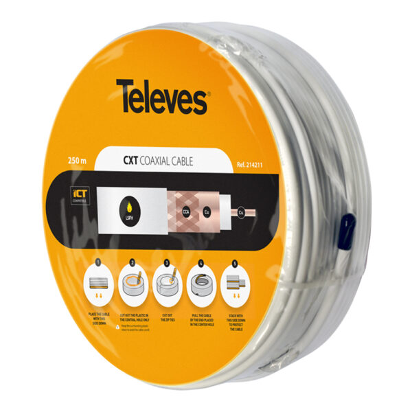 televes 214210 coaxial cable 250m