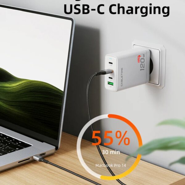 120W 4-Port USB-C Charger