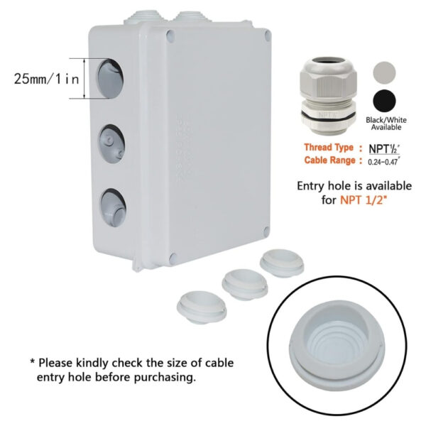 Plastic Waterproof Junction Box Universal 150x110