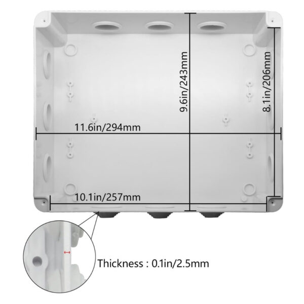 Plastic Waterproof Junction Box Universal 300x250