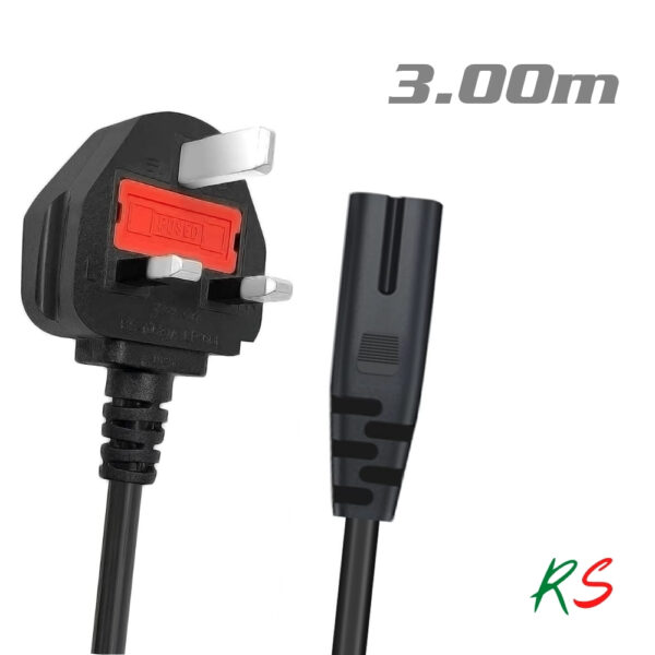 Power Cable 2 Pin UK 3m