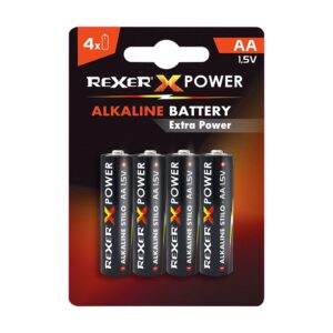 Rexer Alkaline Batteries AA 1.5V 4pcs RXBA2-AA04P
