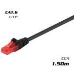 Patch Cable CAT6 U/UTP CCA Black 1.5M