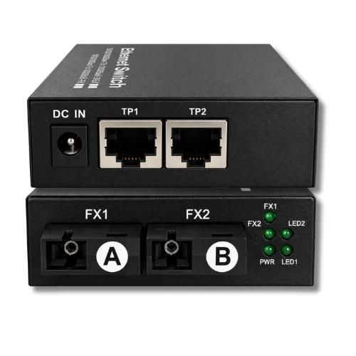 Gigabit Media Converter 2 RJ45 20km