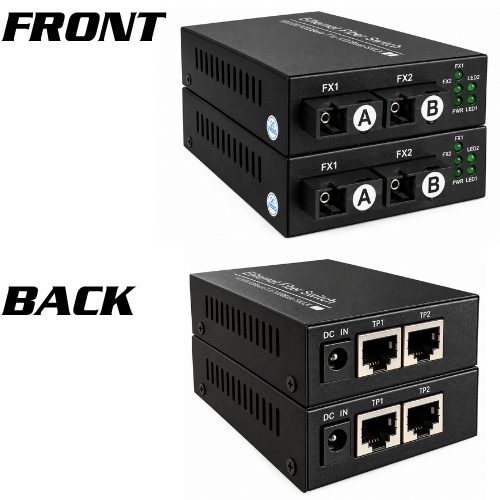 Gigabit Media Converter 2 RJ45 20km